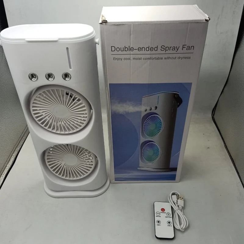 Double Ended Spray Fan – Portable Misting Fan with LED Lights