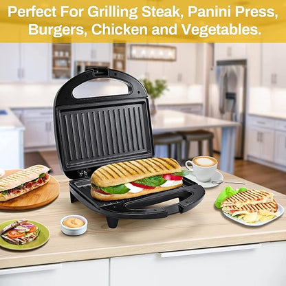 Refura Sandwich Maker – 750W Non-Stick Grilled Sandwich Press