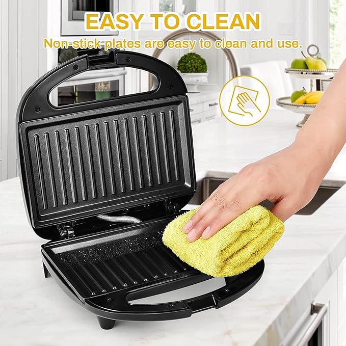 Refura Sandwich Maker – 750W Non-Stick Grilled Sandwich Press