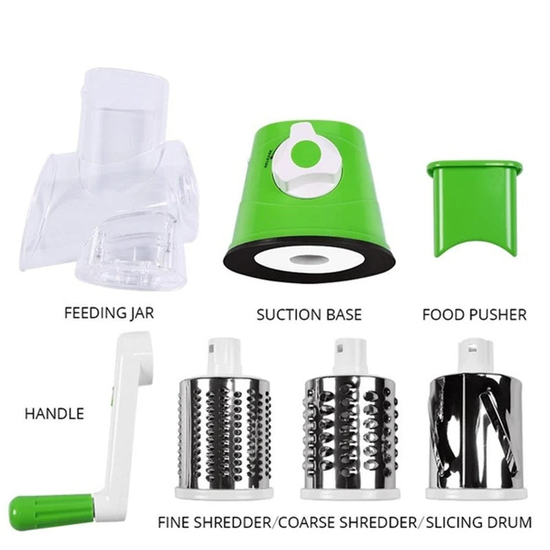 Table Top Drum Grater – Manual Vegetable Slicer & Cheese Grater