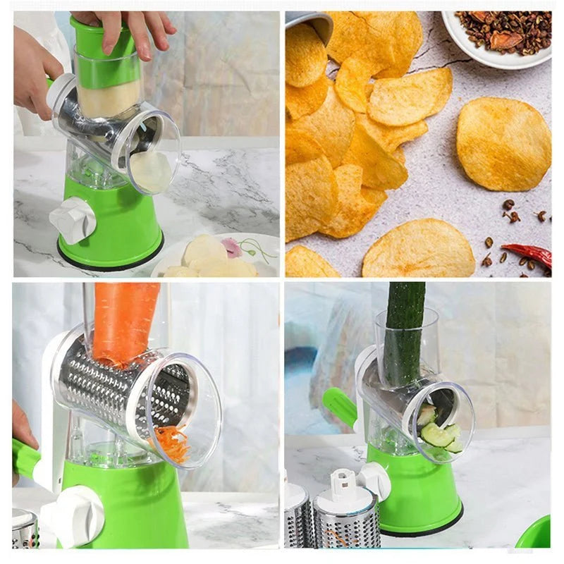 Table Top Drum Grater – Manual Vegetable Slicer & Cheese Grater